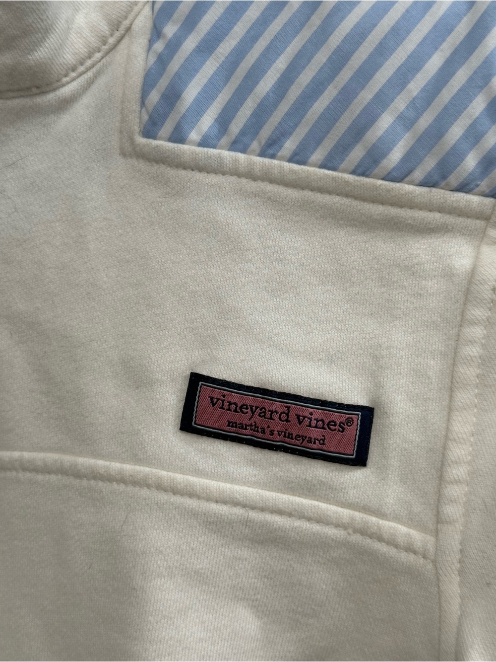 Vineyard Vines Martha’s Vineyard 1/4 Zip Pullover White Blue Women’s Size S - Picture 6 of 8